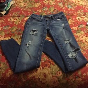 American Eagle ripped skinny jeans